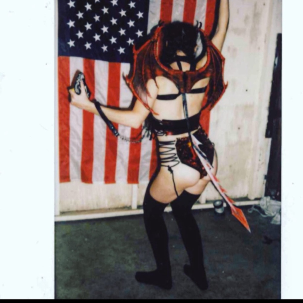 Sexy Dragon sequence bondage tie two piece rave outfit